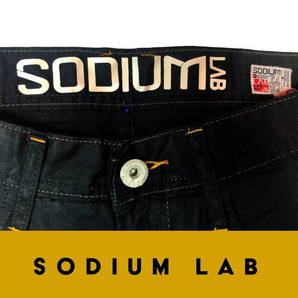 Sodium LAB Black 100% Cotton jeans Size 33 - Picture 2 of 4